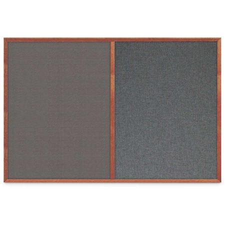 United Visual Products Slim Style Indoor Enclosed Corkboard, 30 UV503SC-BLACK-PEARL